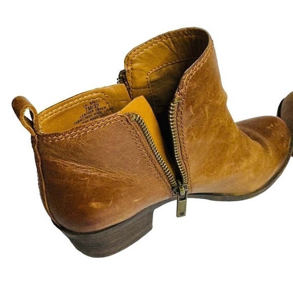 Lucky Brand Brown Leather Booty Women’s Size 7M - Picture 9 of 12